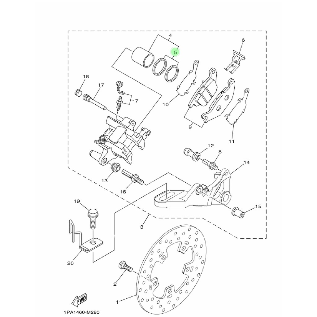 SIL SEAL PISTON KALIPER CALIPER CAKRAM BELAKANG VIXION NEW BK8 NVL NVA ORI YGP 3GD-25803-00