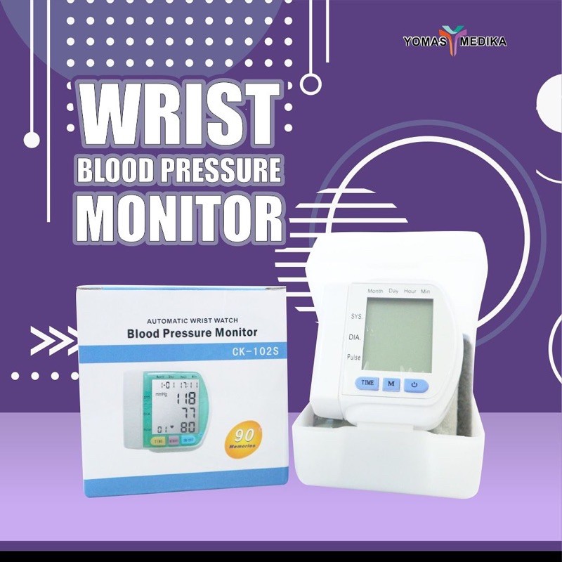 Tensimeter Digital Pergelangan Tangan Wrist Blood Pressure Monitor Tensi Jam