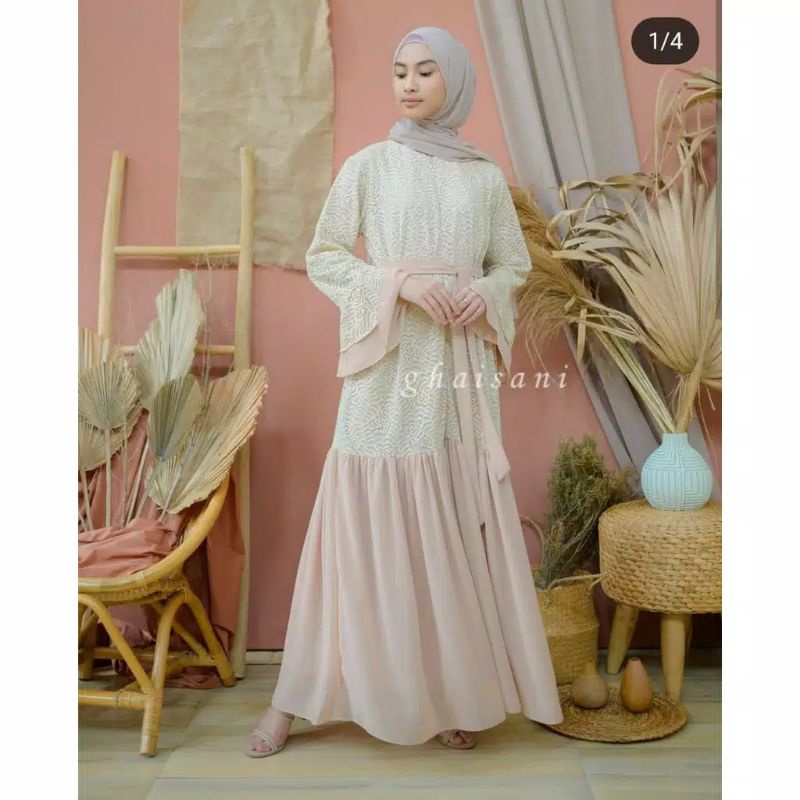 PL SHAKILA DRESS/GAMIS/GAMIS PESTA GHAISANI GAMALEEA