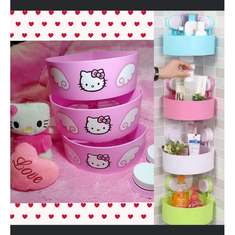 Rak sudut serbaguna hello kitty emon keropi per 1pc