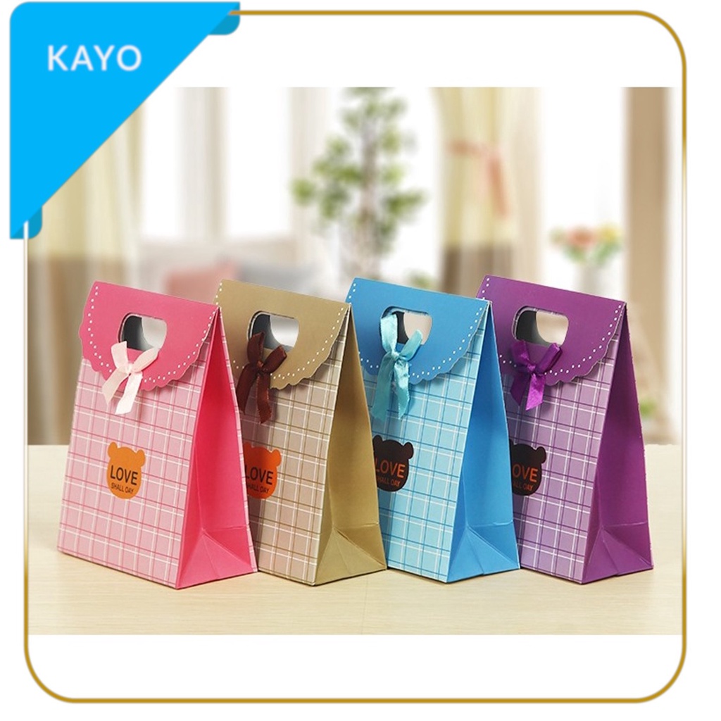 

paper bag motif bear L kado, bungkus kado, kotak kado,grosir paper bag KADO