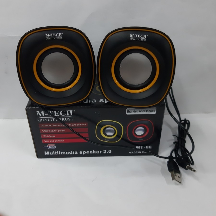 SPEAKER M-TECH MT-06 BUNDAR USB POWER JEK 3.5mm TRS STEREO VOL CTRL