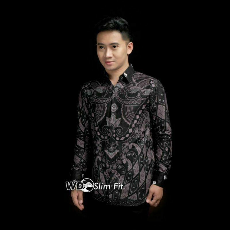 Batik Pria Lengan Panjang Batik Rezz Art motif Garuda Size M L XL XXL Reguler