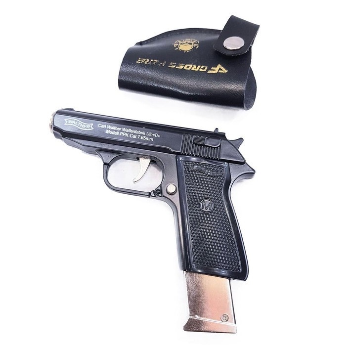 KOREK API GAS PISTOL CROSS FIRE BESI + KNIF SURVIVAL WALTHER