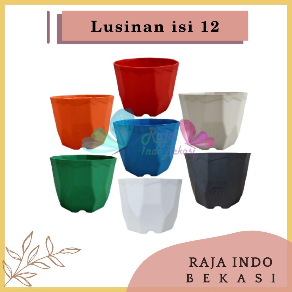 Lusinan Isi 12 Pcs Pot Permata 12 Putih Merah Biru Hijau Ivory Da 10.5cm Pot Kaktus Mini Murah Bkn Pot Tawon 10 12