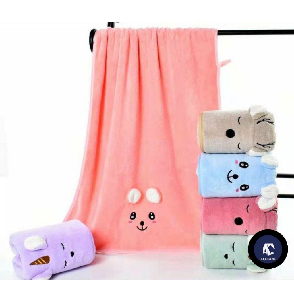 Handuk Bayi Microfiber Premium / Handuk Anak Premium Motif Hewan Kualitas Import
