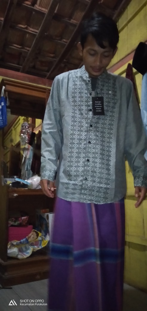 Kemeja Barik Slimfit  Premium Black