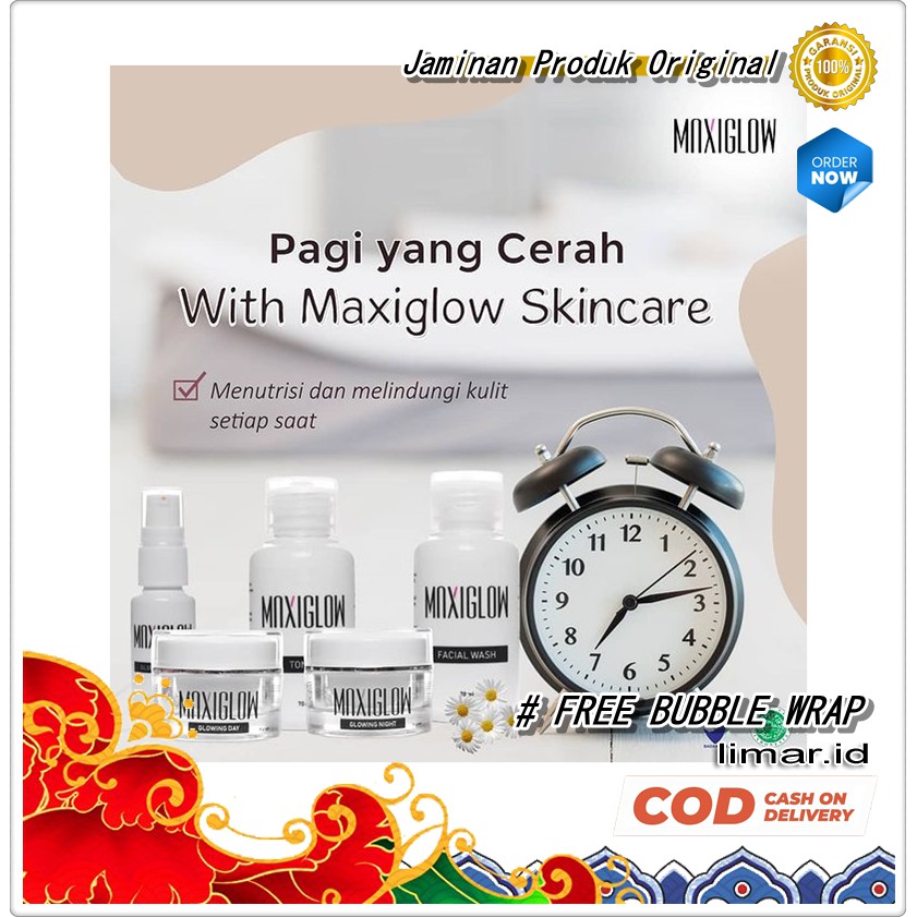 MAXIGLOW Original / Cream Pemutih Wajah Glowing Maxiglow  Whitening Series 5in1