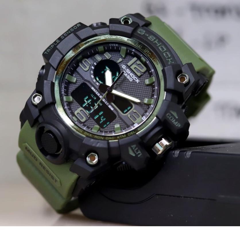 WATER RESIST JAM TANGAN PRIA CASIO G-SHOCK GSHOCK FREE BOX BATERAI ANTI AIR RUBBER DIGITAL DUAL-TIME