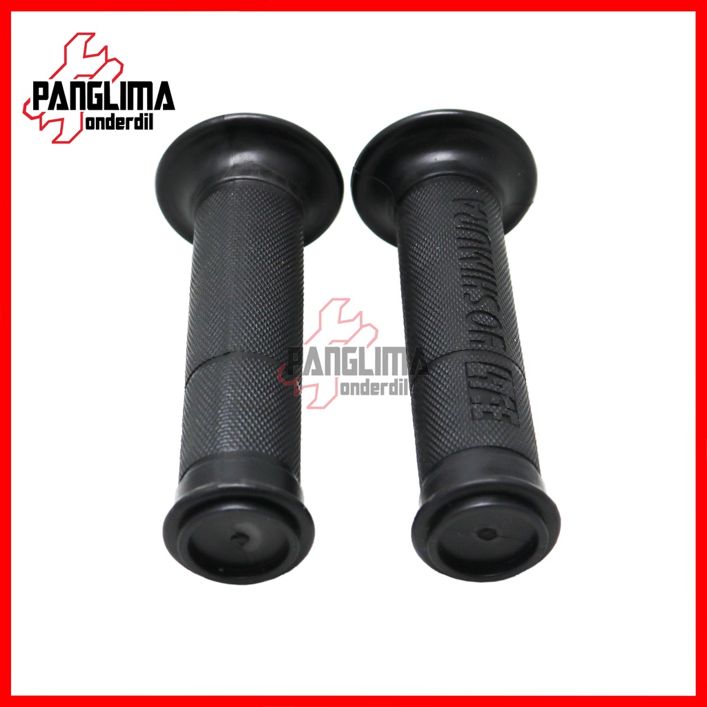 Handgrip Motor Yoshimura Honda-Ymh-Szk-Kwsk Hitam Polos Handpad-Handfat Handle Grip-Pad-Fat Karet-Sarung Gas Universal