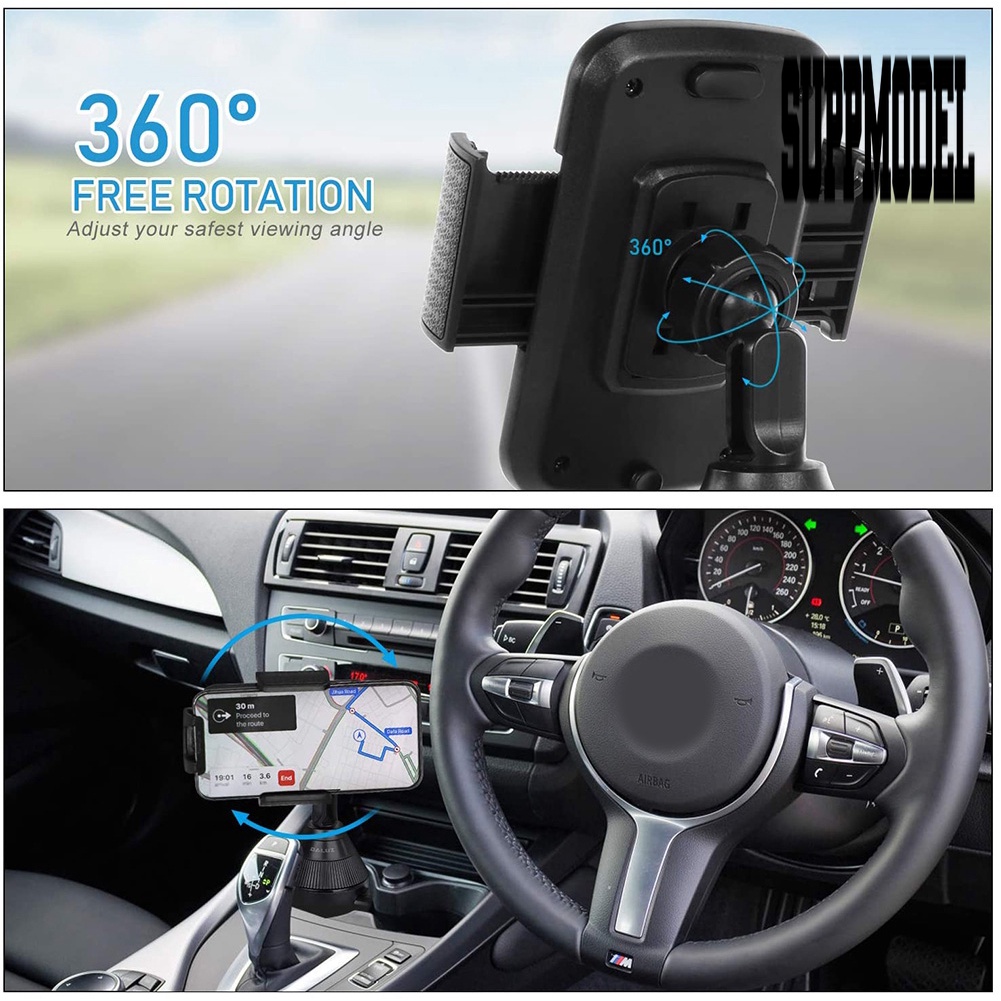 Bracket Stand Holder Handphone / GPS Universal Rotasi 360 Derajat Untuk Mobil