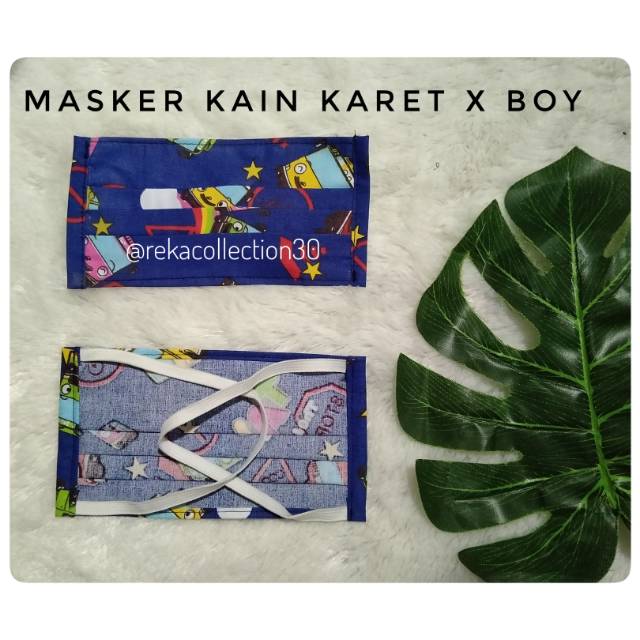Masker Kain Anak  Karet X bisa di cuci berkali kali Paud/TK