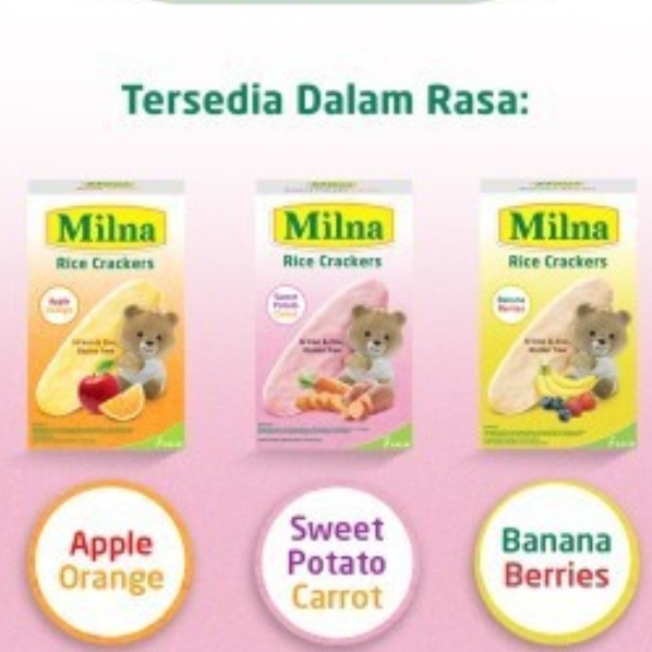 Milna Rice Crackers Apple Orange 5x4gr