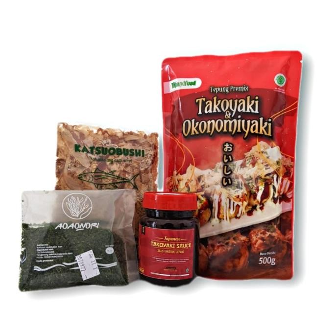 

BISA COD TITIANDFOOD Paket Takoyaki Komplit tepung katsuobushi saus dan aonori