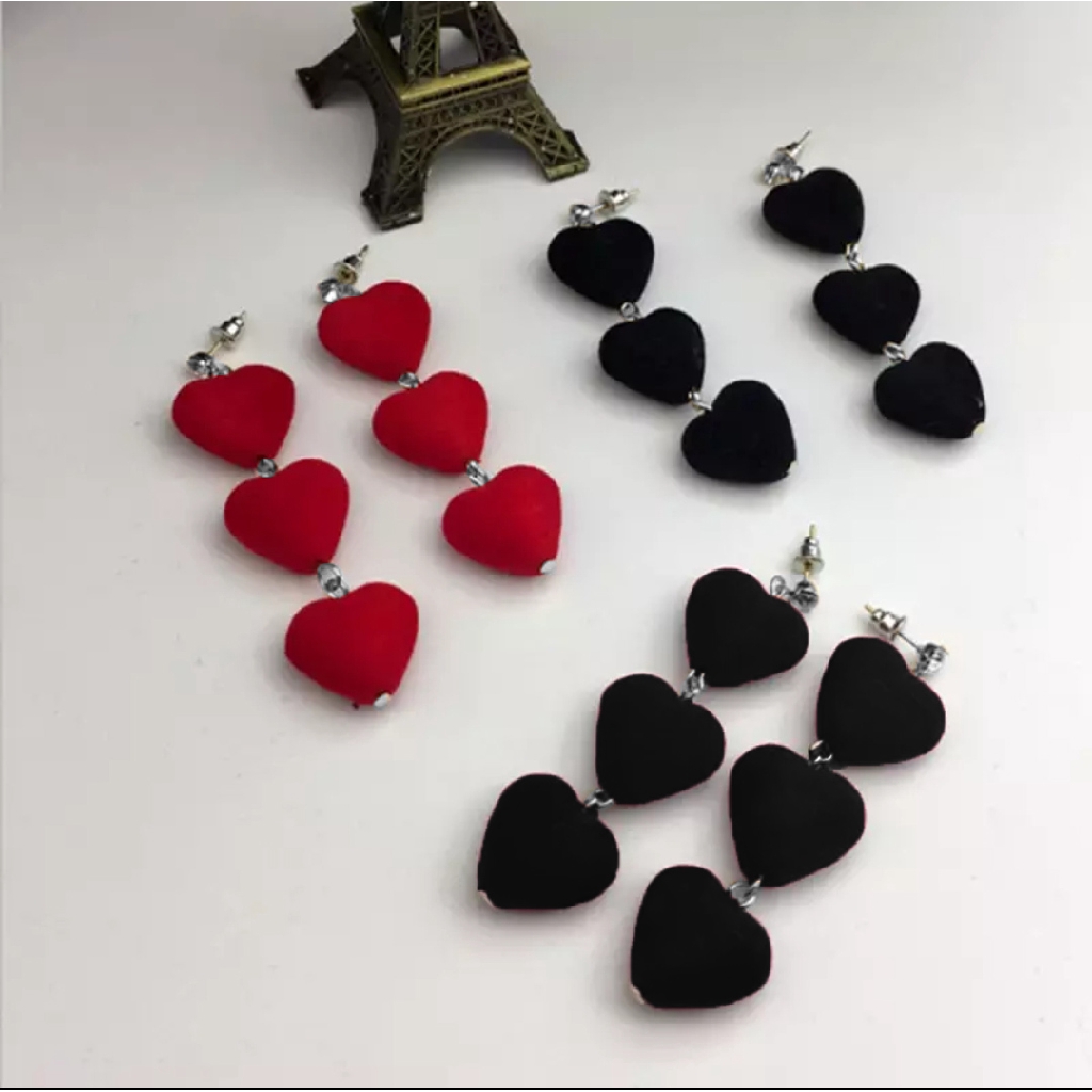 Anting Fashion Wanita Korea Style Model Triple Love  480