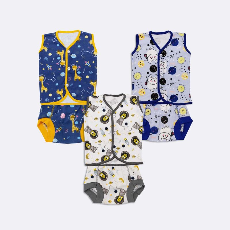 SNI Setelan baju bayi singlet newborn Premium Joel  baju bayi baru lahir perempuan laki-laki celana kodok kaos bayi atasan bayi kutung lengan pendek import