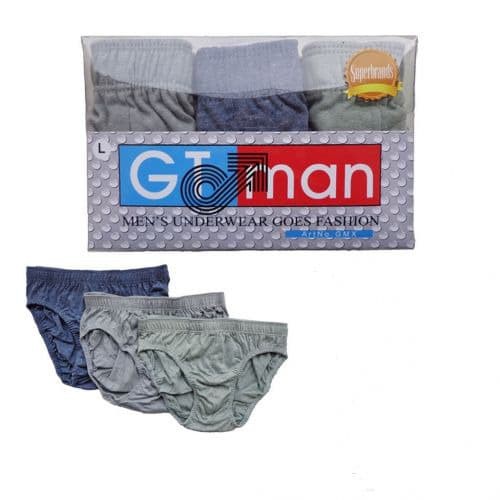 3 Pcs Celana Dalam GT MAN GMX - CD GMX Laki Laki Dewasa - CD GTMAN Pria - SGuna - Grosir 3 Pcs