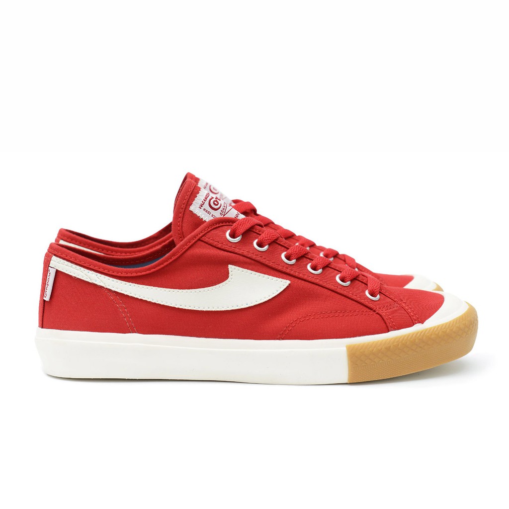 Sepatu Compass Gazelle Series Low (Black White/White Red/Cappuccino/Blue Sky/Red Gum/Grey)-Red Gum