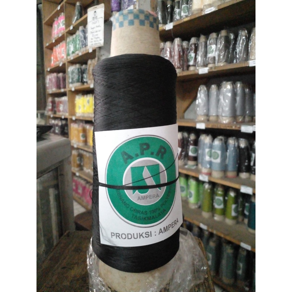 Benag obras hitam/benang obras/benang obras murah/benang polyester