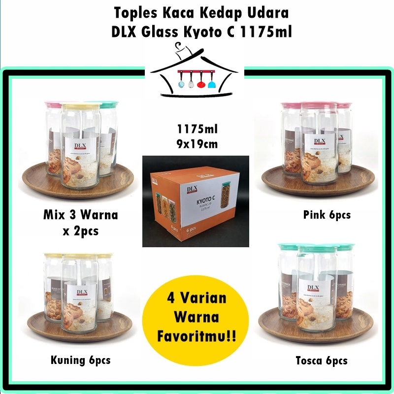 [Set 6pcs] Toples Kaca DLX Glass Kyoto C 1175ml