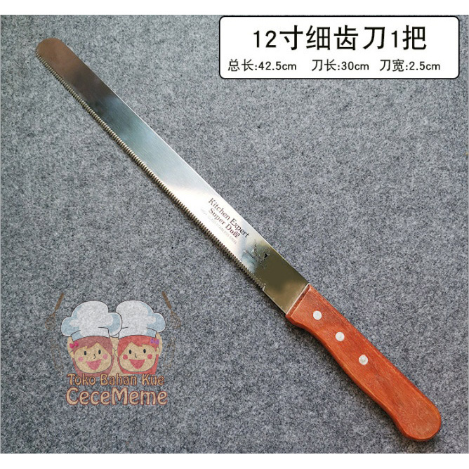 Pisau Roti Kue Cake Bolu Panjang 12" inch 43cm Stainless Steel Bahan Bagus