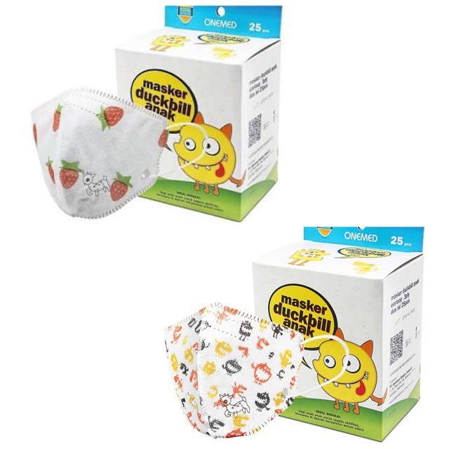 Onemed Masker Duckbill Anak 3ply 1 box isi 25 pcs