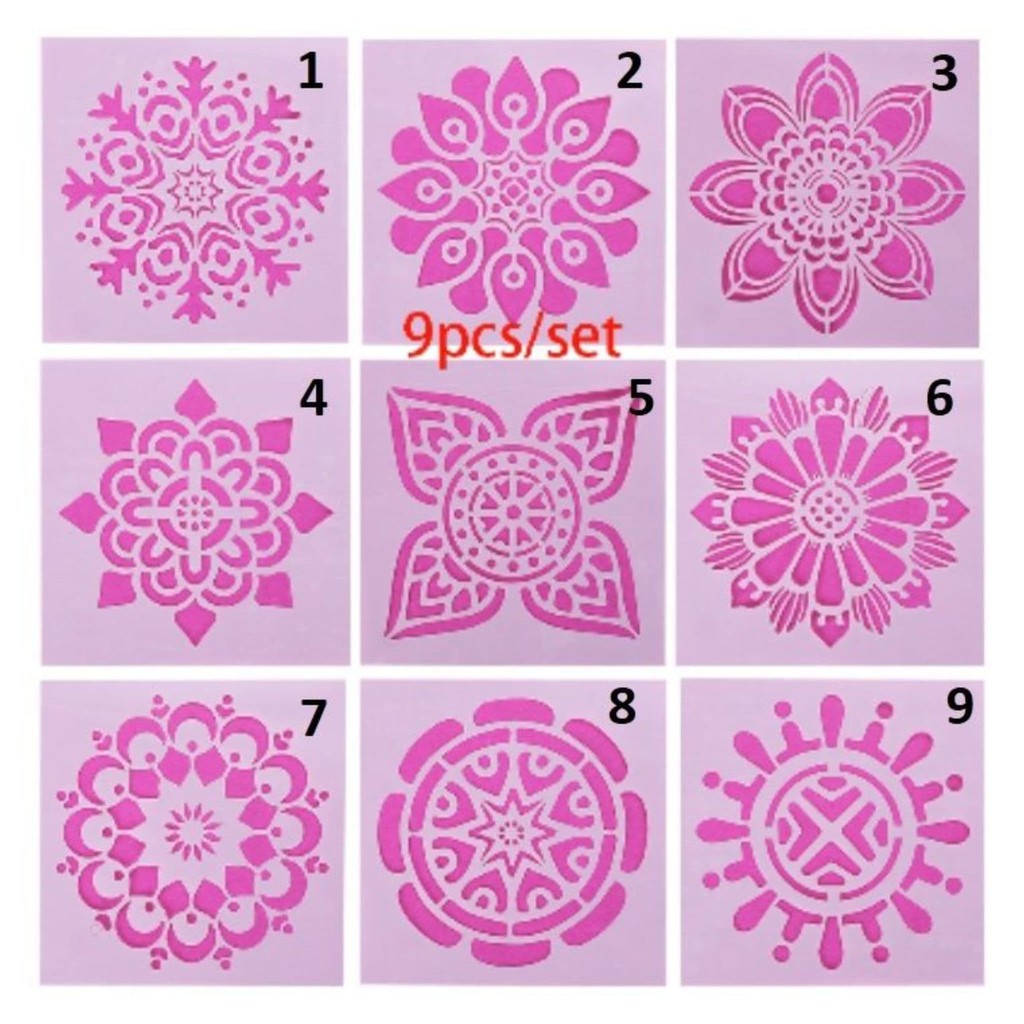 Plastic Stencil - Stensil Dekorasi Motif_MANDALA06