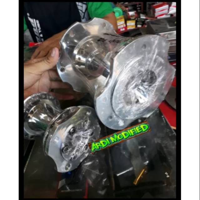 Tromol becak depan belakang ninja 250 fi - ninja 250 karburator warna chrome full baja