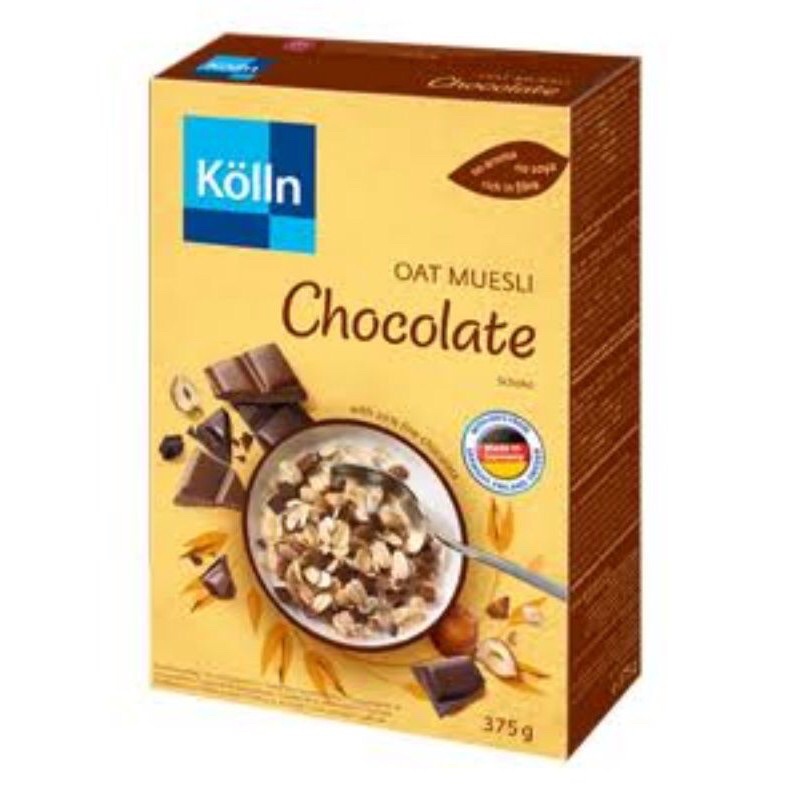 

Kolln oat muesli chocolate schoko musli coklat granola 375 fibre koln sereal
