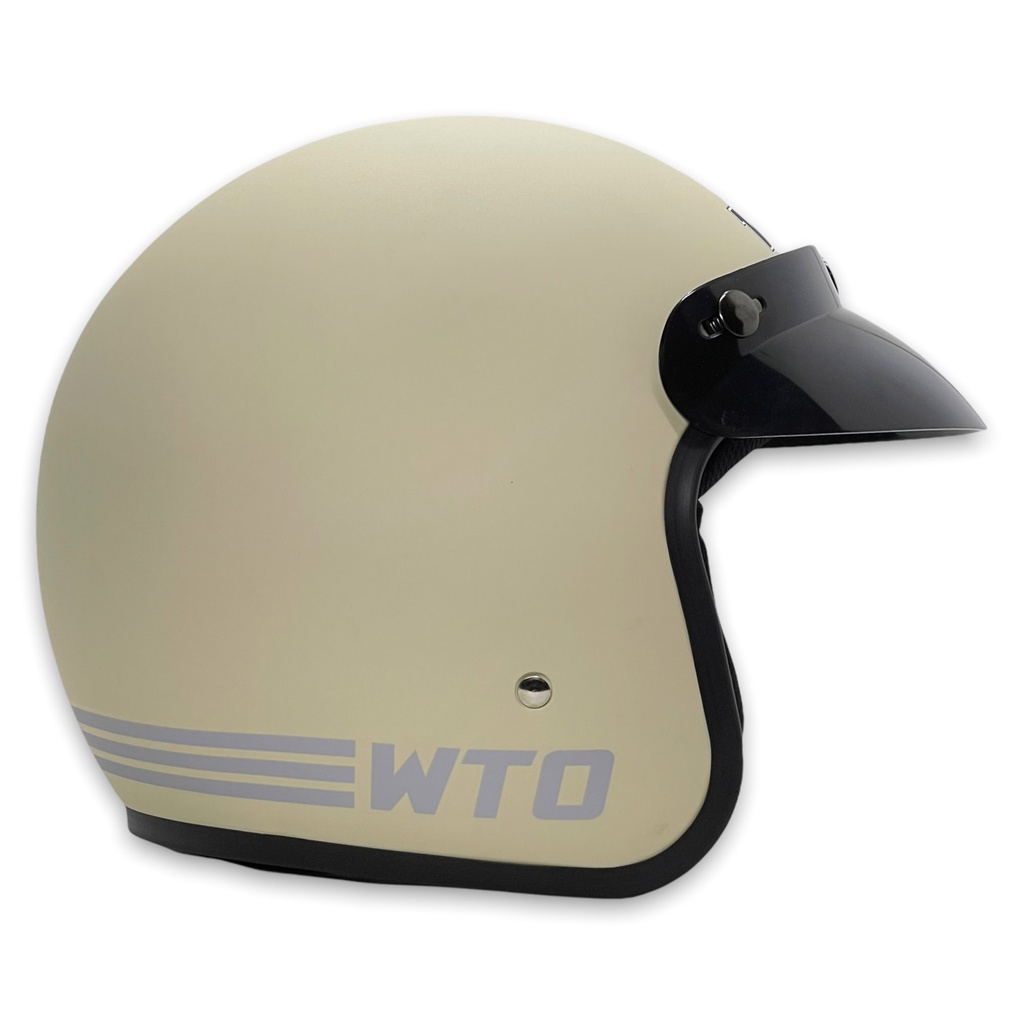 [Helm Dewasa] WTO Helmet Retro Pet - CLS1 - Cream Doff