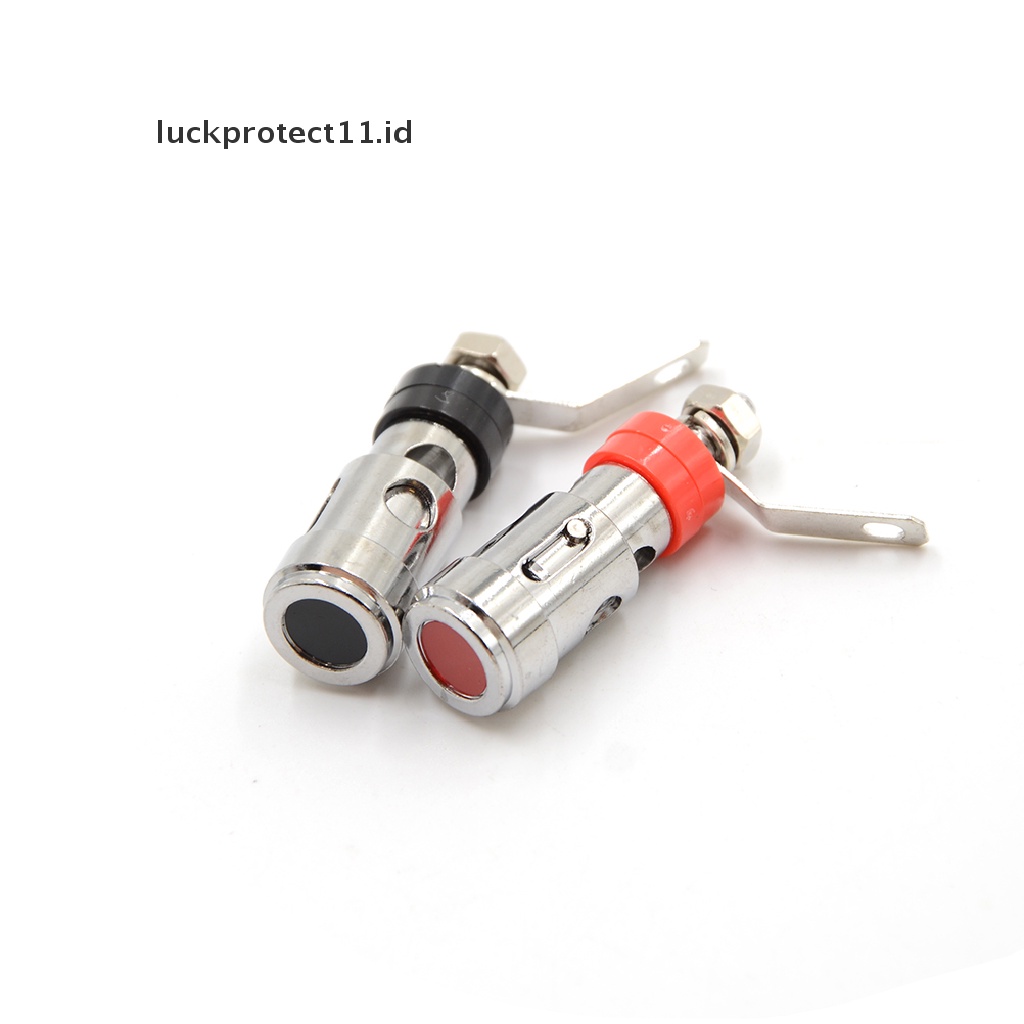 //HG&amp;ID// 2pcs Speaker Audio AMP Terminal Binding Post Spring Loaded Type Nickel Plated .