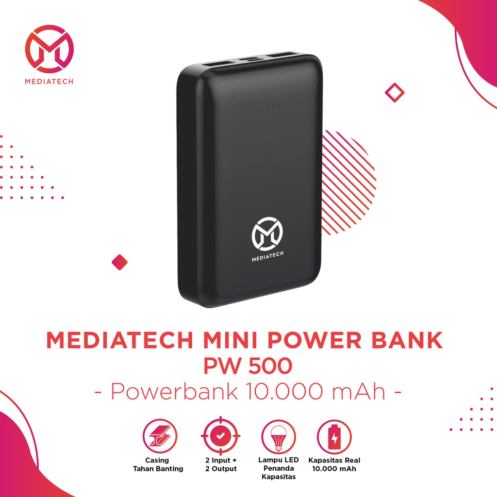 mediatech  powerbank pw 500 10000mah powerbank    63939