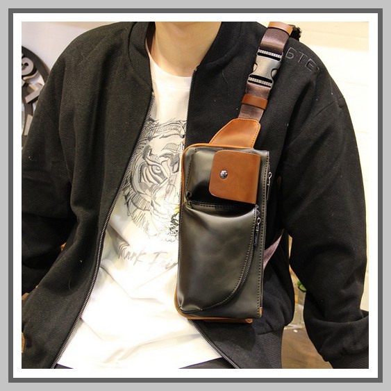 Waistbag Selempang Pria Pinggang Narro Distro Polos Tas Selempang Pria Kulit Tas Kulit Pria Waist