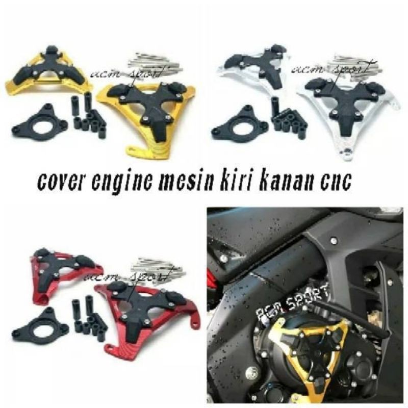 cover blok mesin vixion r15 mxking xabre tutup blom mesin r15 vixion bahan full CNC-rm