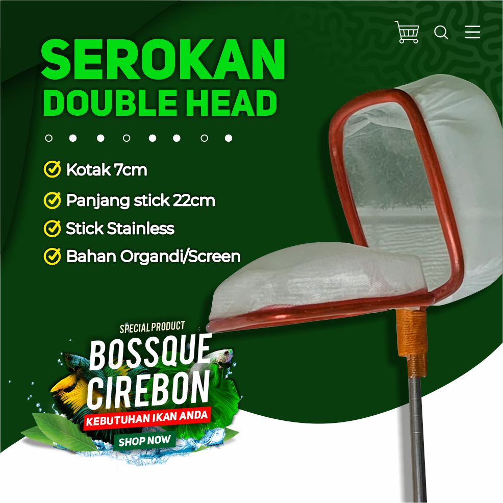 Serokan Artemia Double Head Pemisah Cangkang Dan Penampung Artemia 2in1 Seser Kutir Saringan Kutu Air