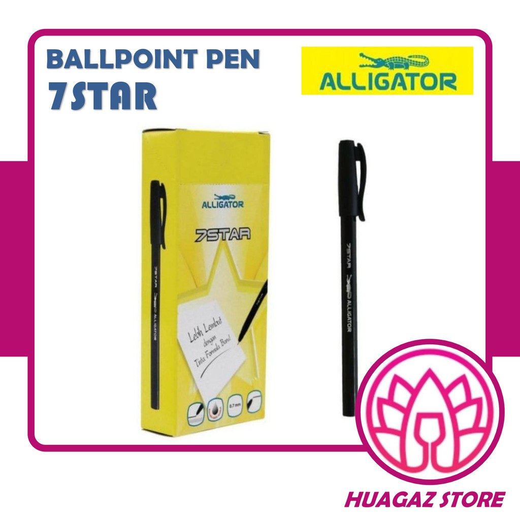 

Ballpoint Pen Alligator 7Star Black Ink