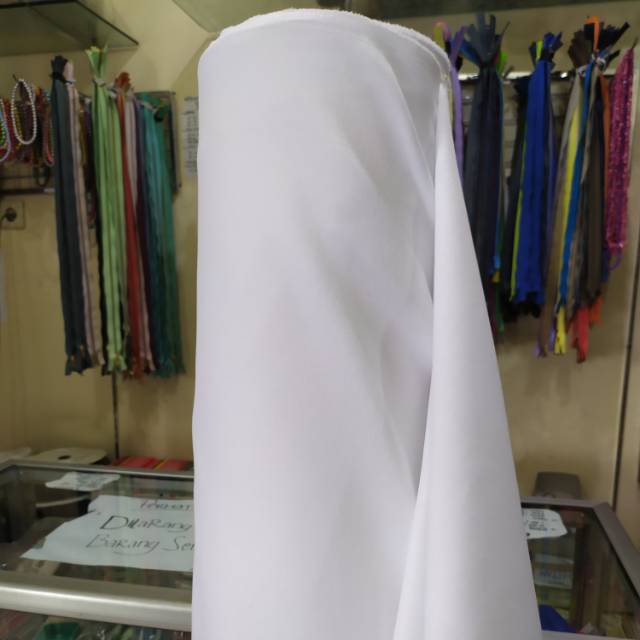 TRIKOT TEBAL Putih Meteran