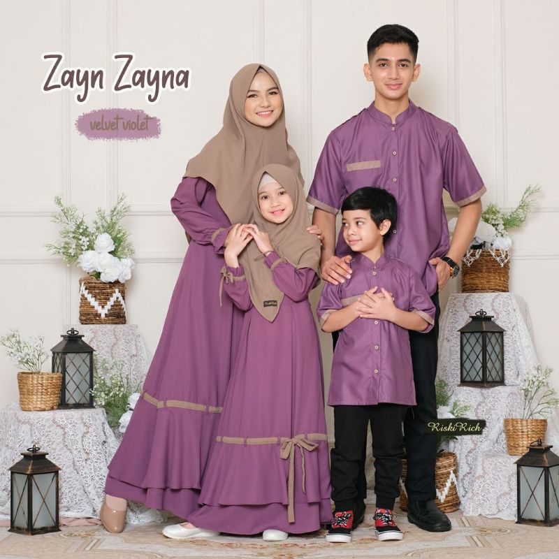 Gamis Sarimbit Keluarga Couple Family Murah Wollycrepe Sarimbit Zayn Zayna By Riski Rich RiskiRich