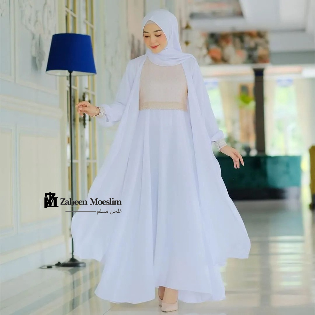 Zaheen Moeslim Cloth ~ Gamis Dress Terbaru Lebaran 2022 Wanita Muslim Model Kekinian Dua Tipe | Tipe