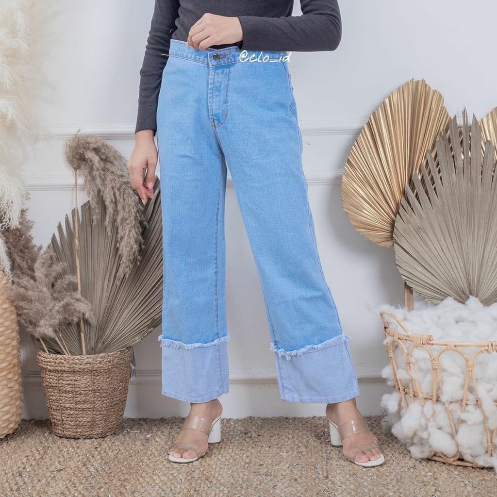 JIGGY PANTS PUSATGROSIR_SOLO/ CELANA JEANS TWOTONE