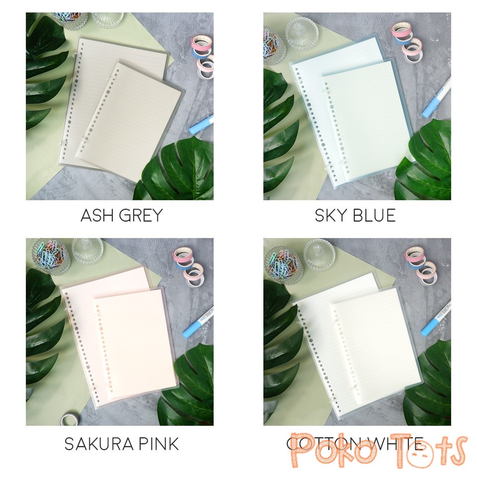 PMM Dual Tie Slim Binder Notebook B5 Buku Catatan Bergaris Isi Ulang Ukuran B5