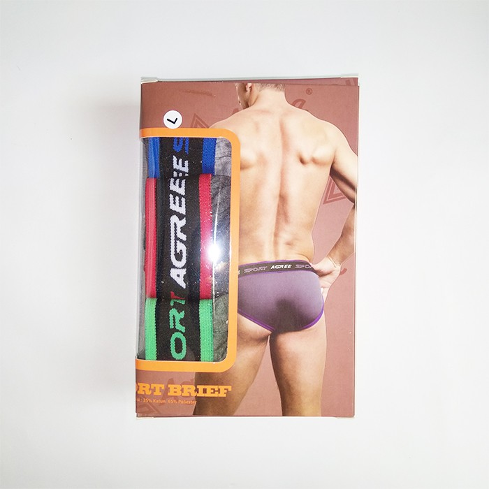 AGREE SPORT ART 2311 [ 3 pcs ] Celana Dalam Pria Mens Brief Underwear