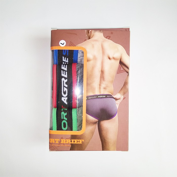 TOKO KL |  AGREE SPORT ART 2311 [ 3 pcs ] Celana Dalam Pria Mens Brief Underwear