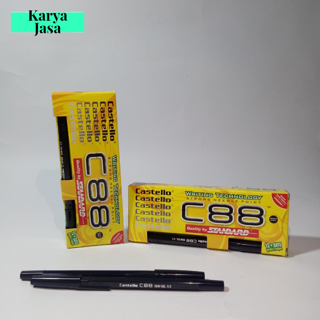 

Castello Pen C88 by Standard 12 gratis 1 Black Hitam | Grosir ATK Medan