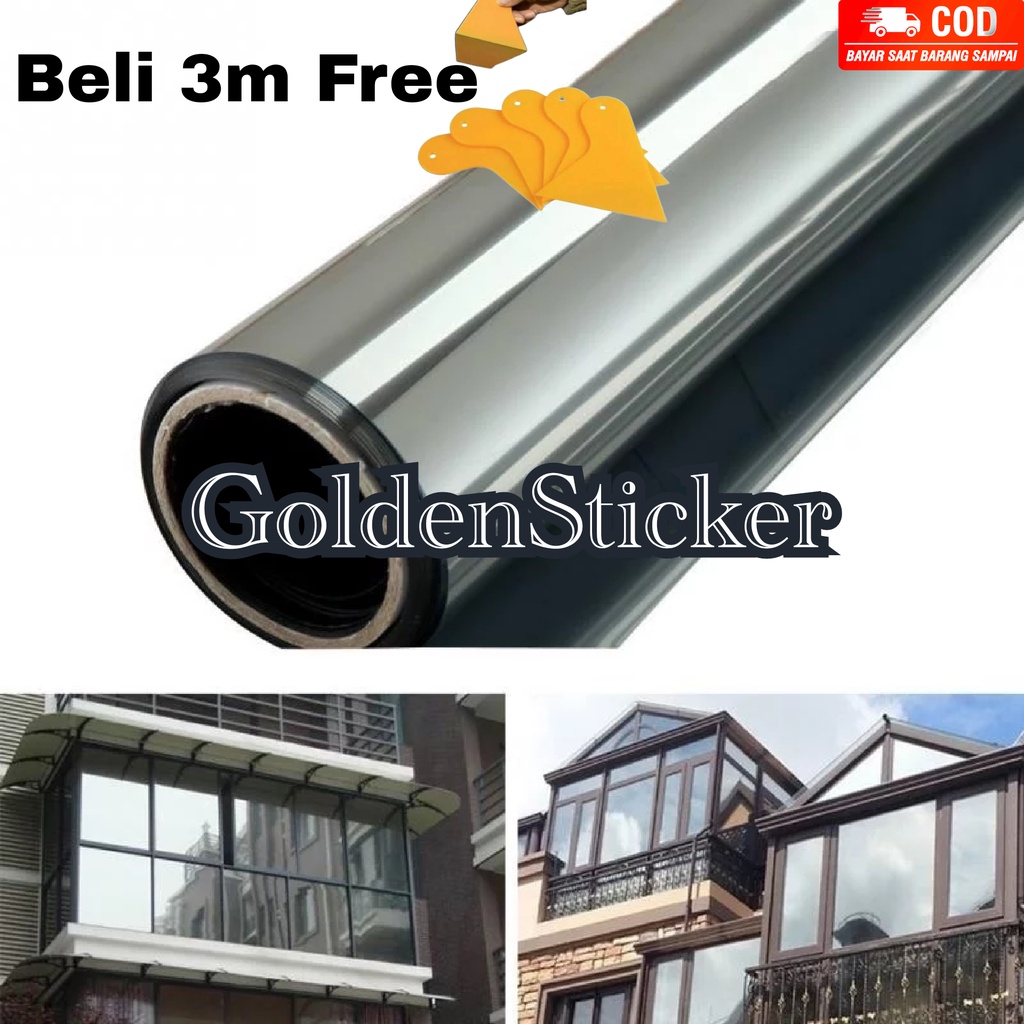 Kaca Film One Way Black Silver Kaca Film Cermin Hitam Silver