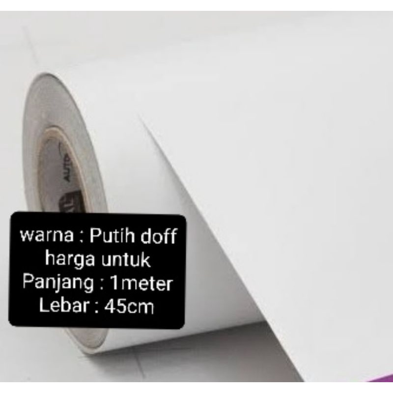 Skotlet motor Putih Doff Panjang 1meter X Lebar 45cm