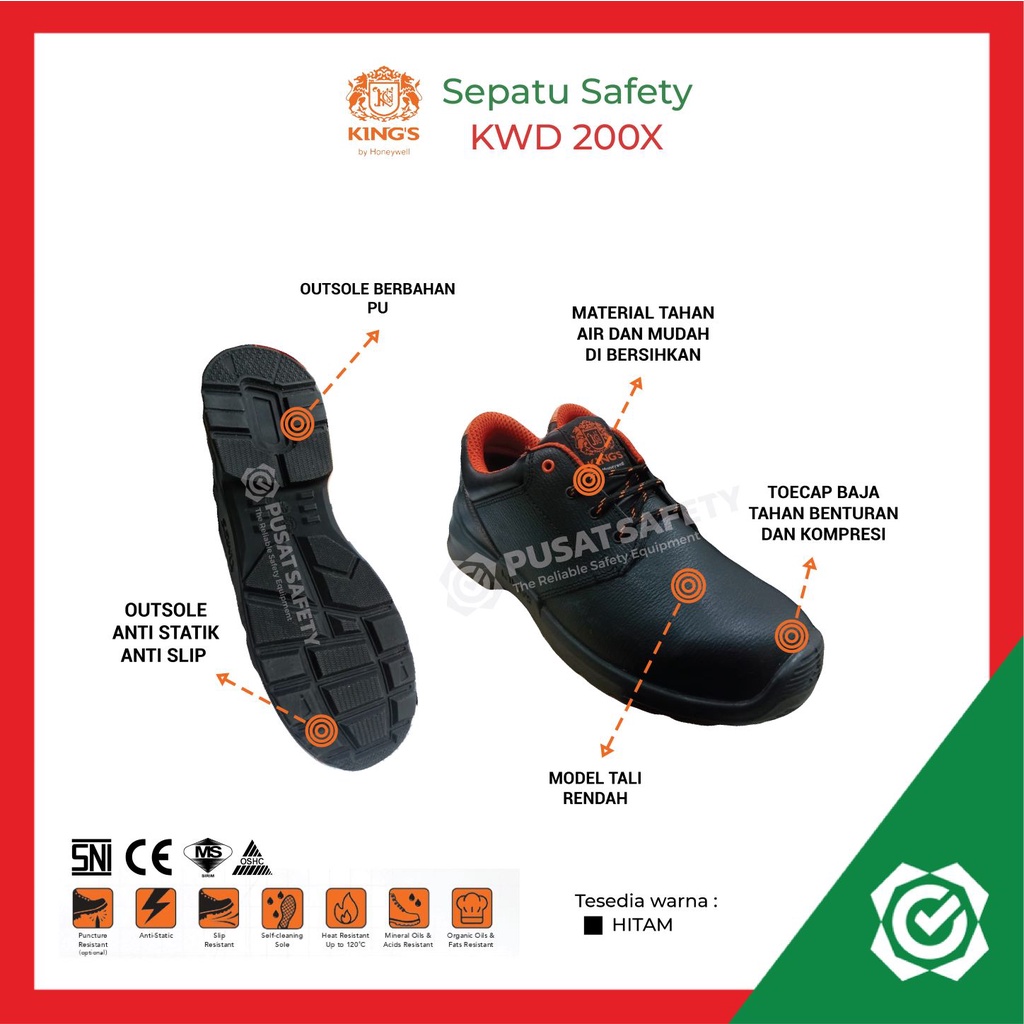 Kings KWS 200X Sepatu Safety Kerja Proyek