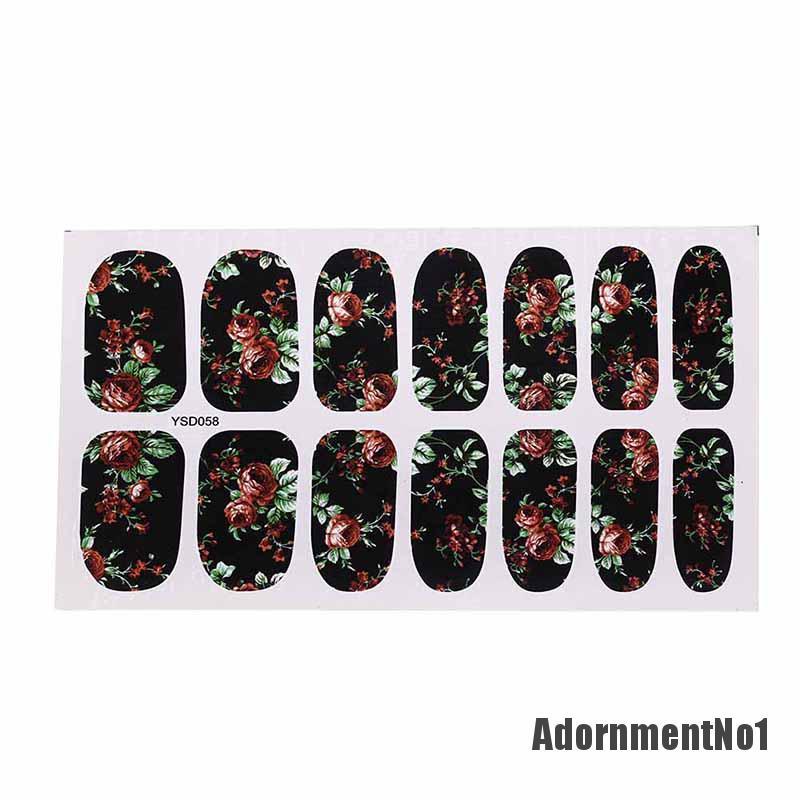 (Adornmentno1) 1 Lembar / Set Stiker Decal Transfer Air Motif Bunga / Kupu-Kupu / Geometri Untuk Dekorasi Nail Art / Manicure