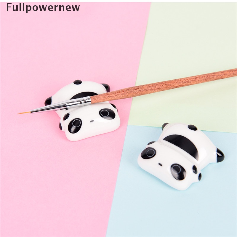 [FULL] Nail Brush Pen Rack Ceramic Stand Holder Cute Panda Manicure Nail Art Tool