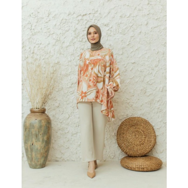 New Poppy Blouse in Sunset by Wearing Klamby Size XS-S